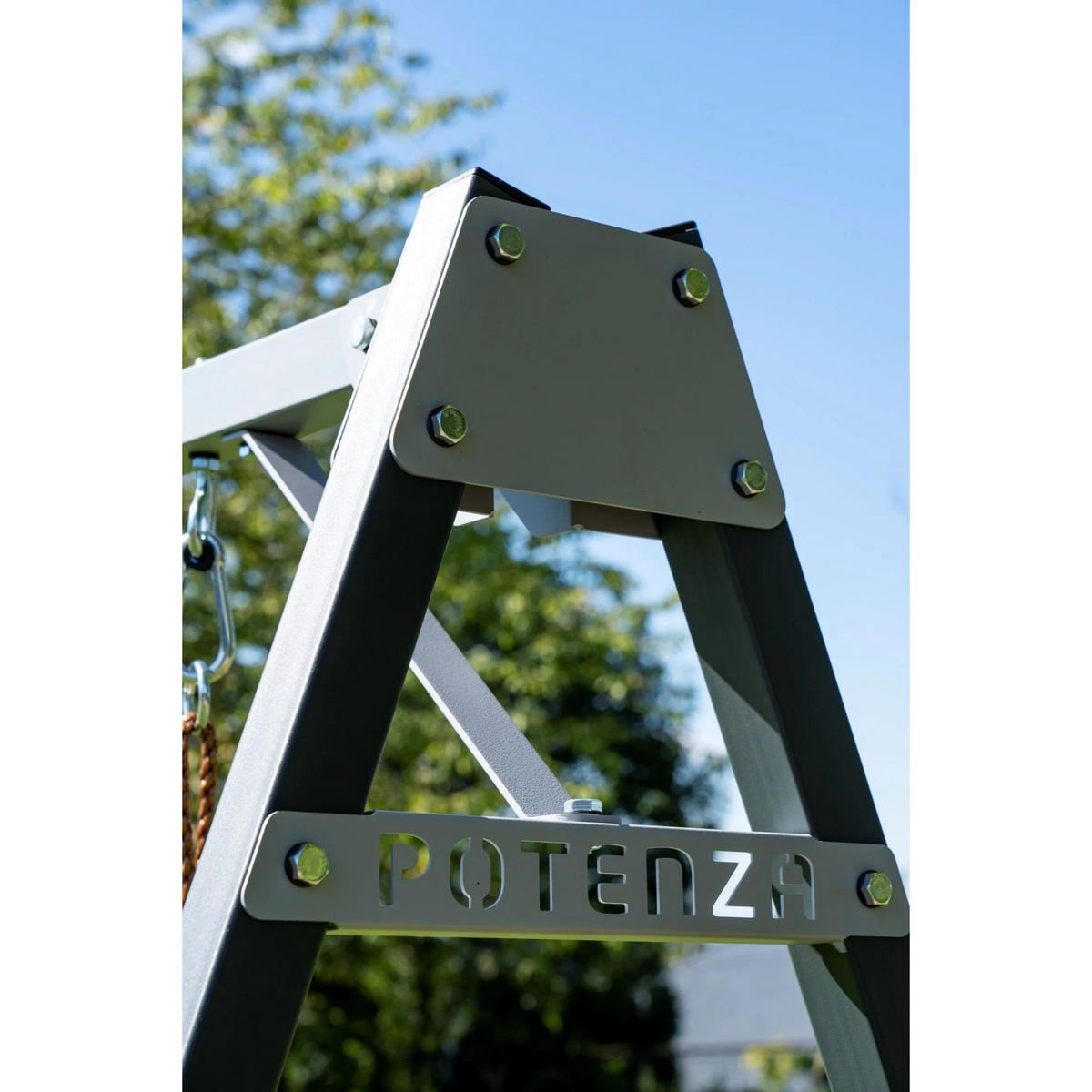 SCHAUKELGESTELL für den Garten für Kinder Feuerverzinkt Metall - Graphitfarben, Metall (143/173cm) - Potenza