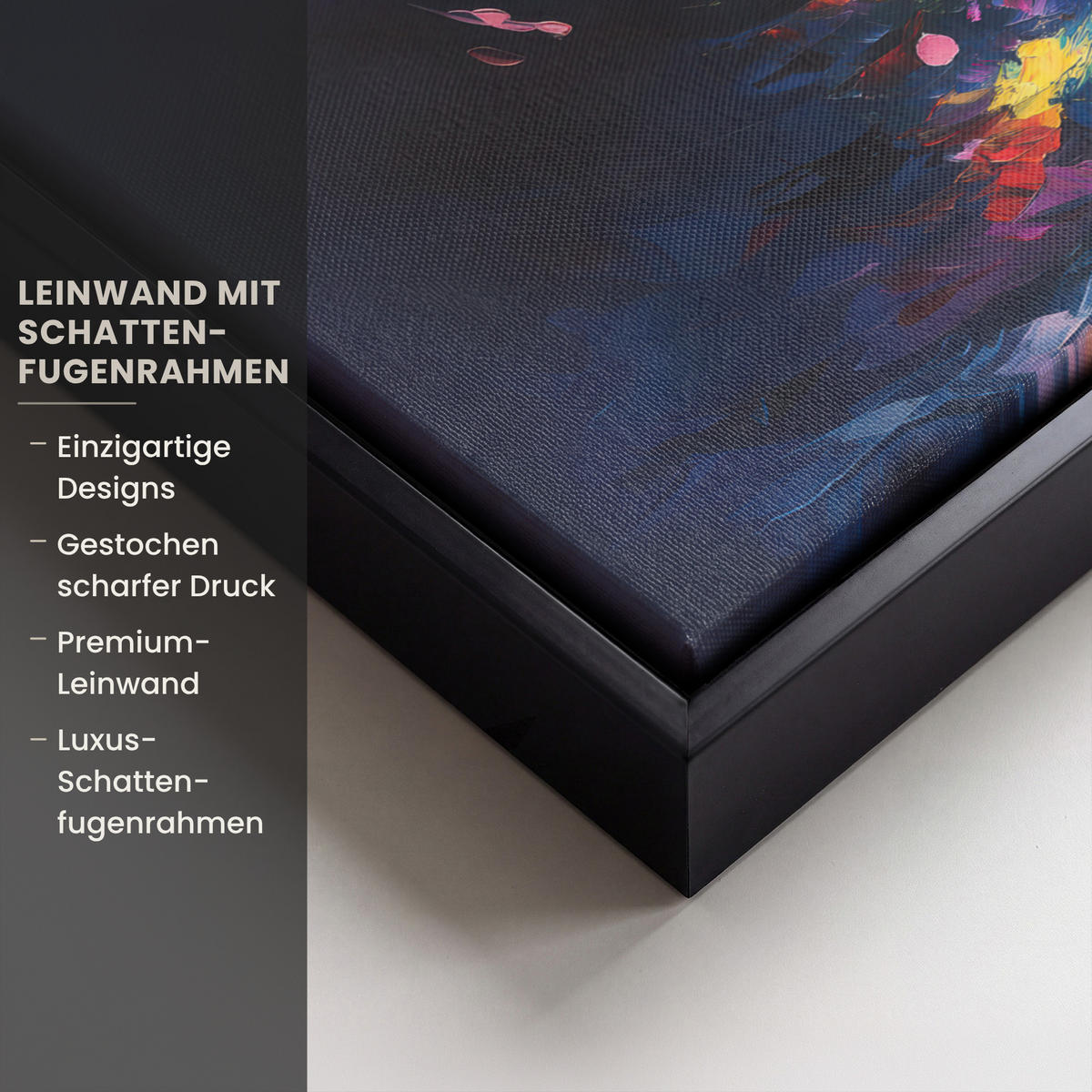 LEINWAND Bilder mit Rahmen - Weihnachtsbaum - Weihnachten - Abstrakt - Farbenfroh - 30x20 - Multicolor, Textil (30/20cm) - MuchoWow