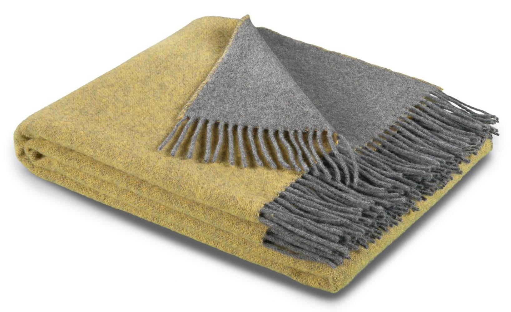 TAGESDECKE Dark Velvet ocker-grau 130 x 170cm - Hellgrün, Textil (130/200cm) - Biederlack