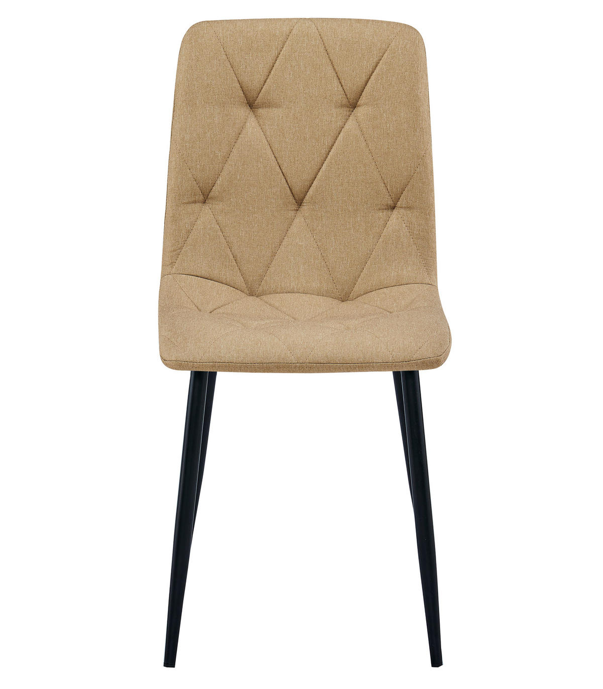 ESSZIMMERSTUHL 4-er Set TYRA brauner Sitz, schwarze Beine - Schwarz/Braun, Textil (44.5/87/54.5cm) - Valora