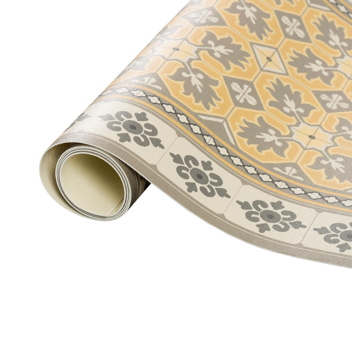 VINYL TEPPICH KÜCHENLÄUFER EVORA FLIESENOPTIK - Sandfarben, Textil (49/140cm) - Pergamon