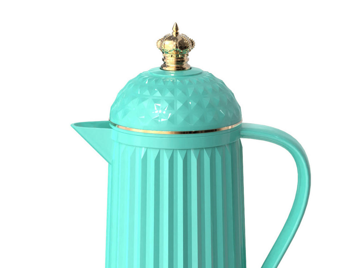 ISOLIERKANNE Crown 18/18/34 cm - Blau, Kunststoff (1L) - Present Time
