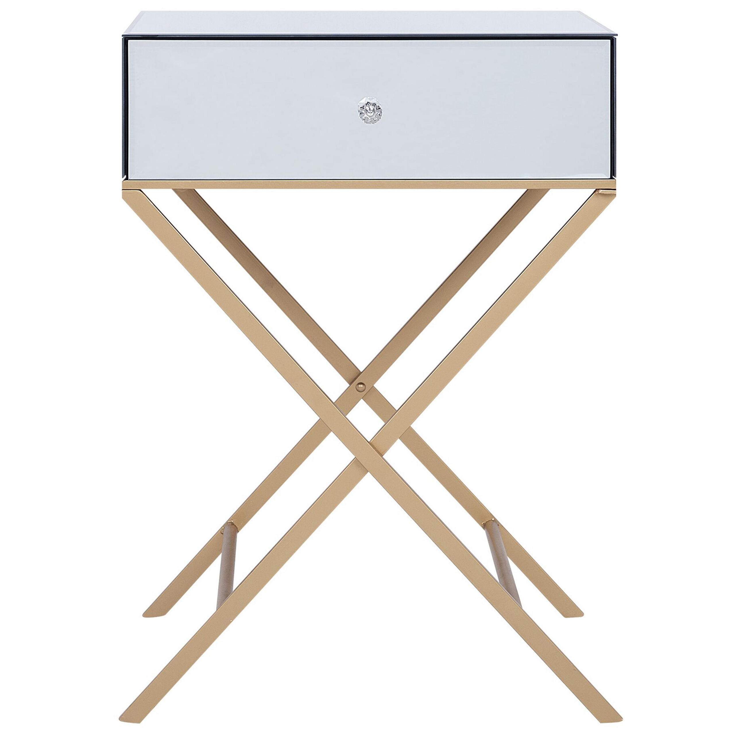 Beliani Beistelltisch Gold, Silber 50x70x40 cm