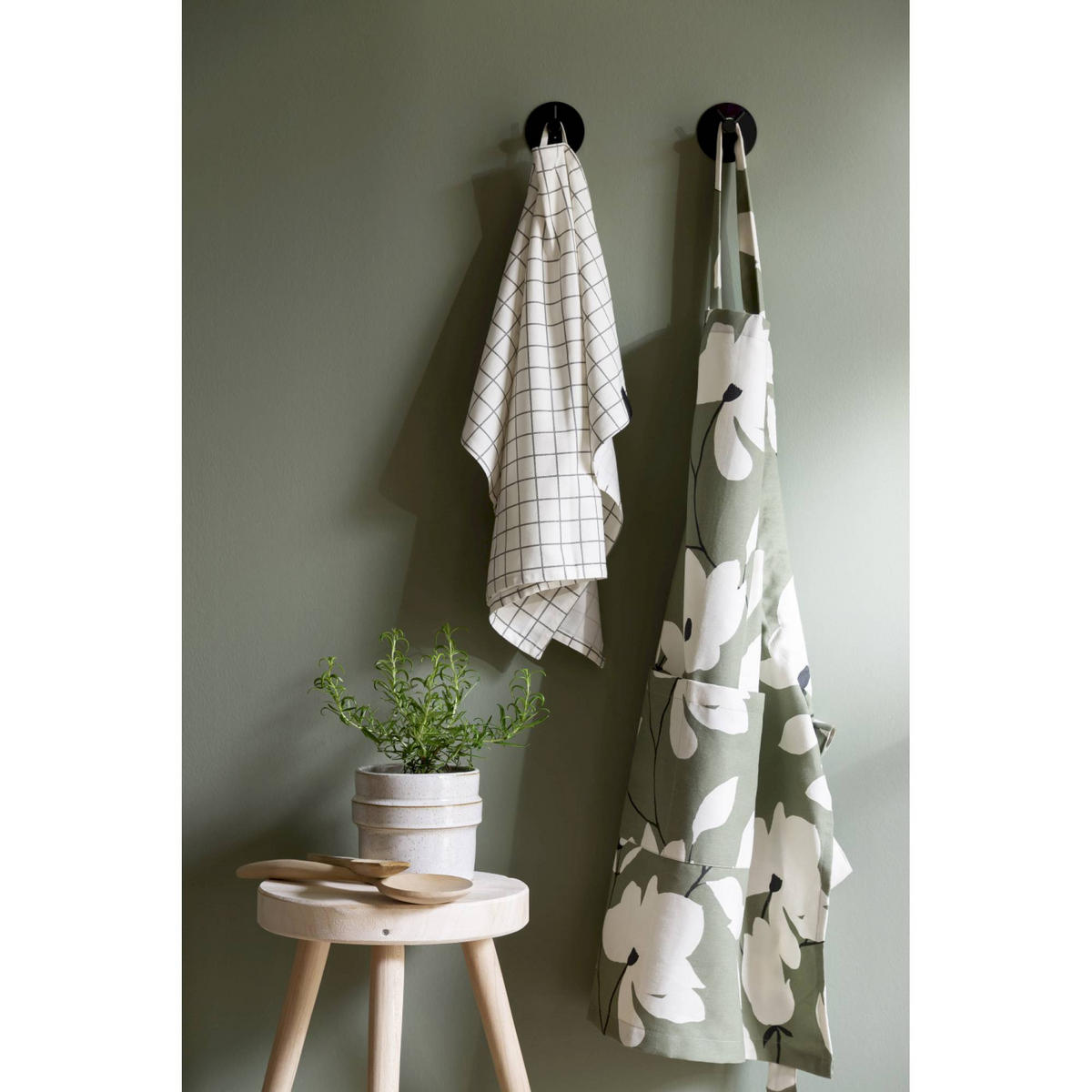 ZÁSTERA FLEUR - zelená, textil (85/85cm) - Schöner Wohnen
