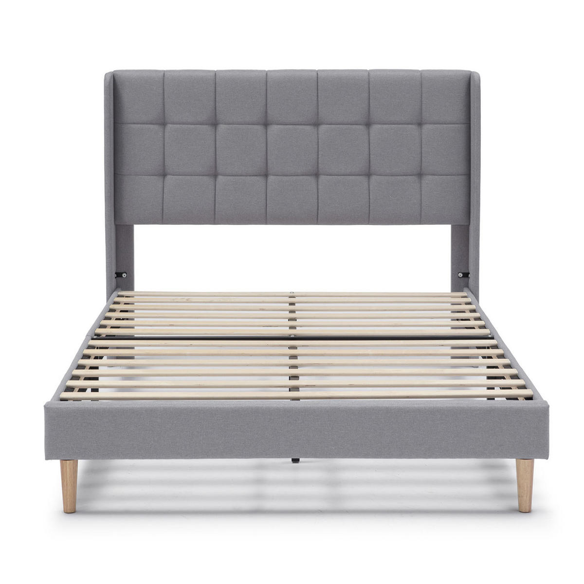 POLSTERBETT 90x190 cm Esther, Hellgrau - Hellgrau, Textil (195/96/117cm) - VS Venta-stock