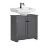 WASCHBECKENUNTERSCHRANK Grau - Grau, Holzwerkstoff (60/60/30cm) - SoBuy