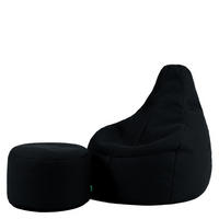 SITZSACK mit Hocker Techmesh Gaming - Schwarz, Textil (90/73/84cm) - icon