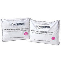 4-JAHRESZEITEN-DAUNENDECKE 135/200 cm, Gänsedaunen & Federn - Weiß, Textil (135/200cm) - Homescapes
