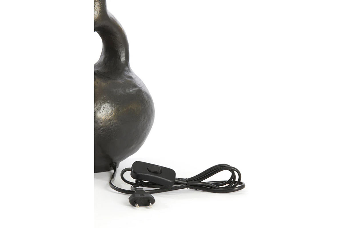 TISCHLEUCHTE IMOLA 19x17x30 cm, Metall, Anthrazit - Anthrazit, Metall (19/17/30cm) - Light & Living