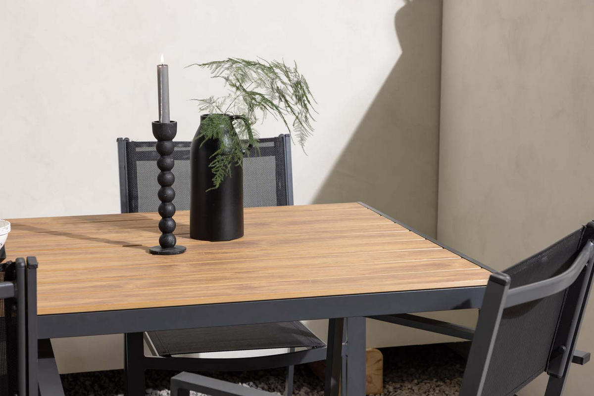 GARTENSET schwarz - Schwarz, Holzwerkstoff - ebuy24