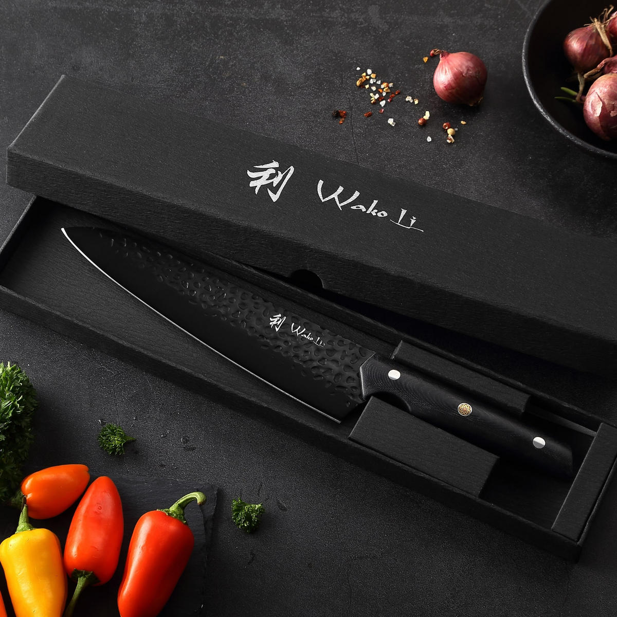 CHEFMESSER 20 cm - Schwarz, Metall (33cm) - Wakoli