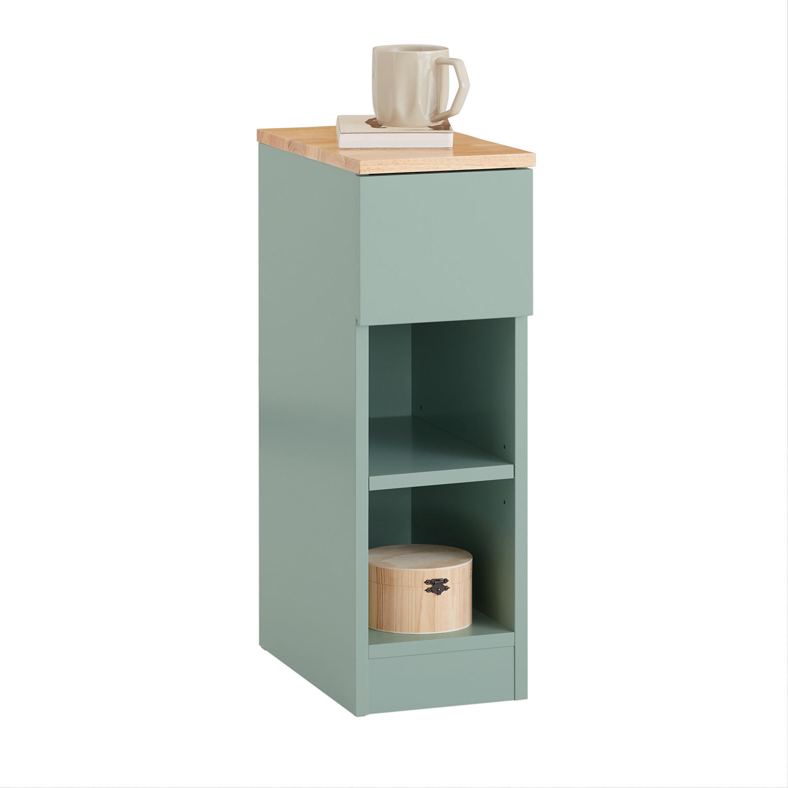 NACHTTISCH Grün - Grün, Holzwerkstoff (20/61/35cm) - SoBuy