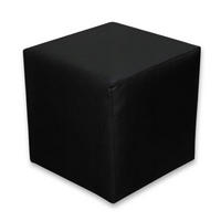 SITZWÜRFEL 40 x 40 x 40 cm Schwarz aus Kunstleder mit Holzwerkstoffrahmen - Schwarz, Leder (40/40/40cm) - Best For Home