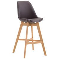 BARHOCKER Dumir Kunstleder Braun - Braun, Leder (48/112/56cm) - DELUKE