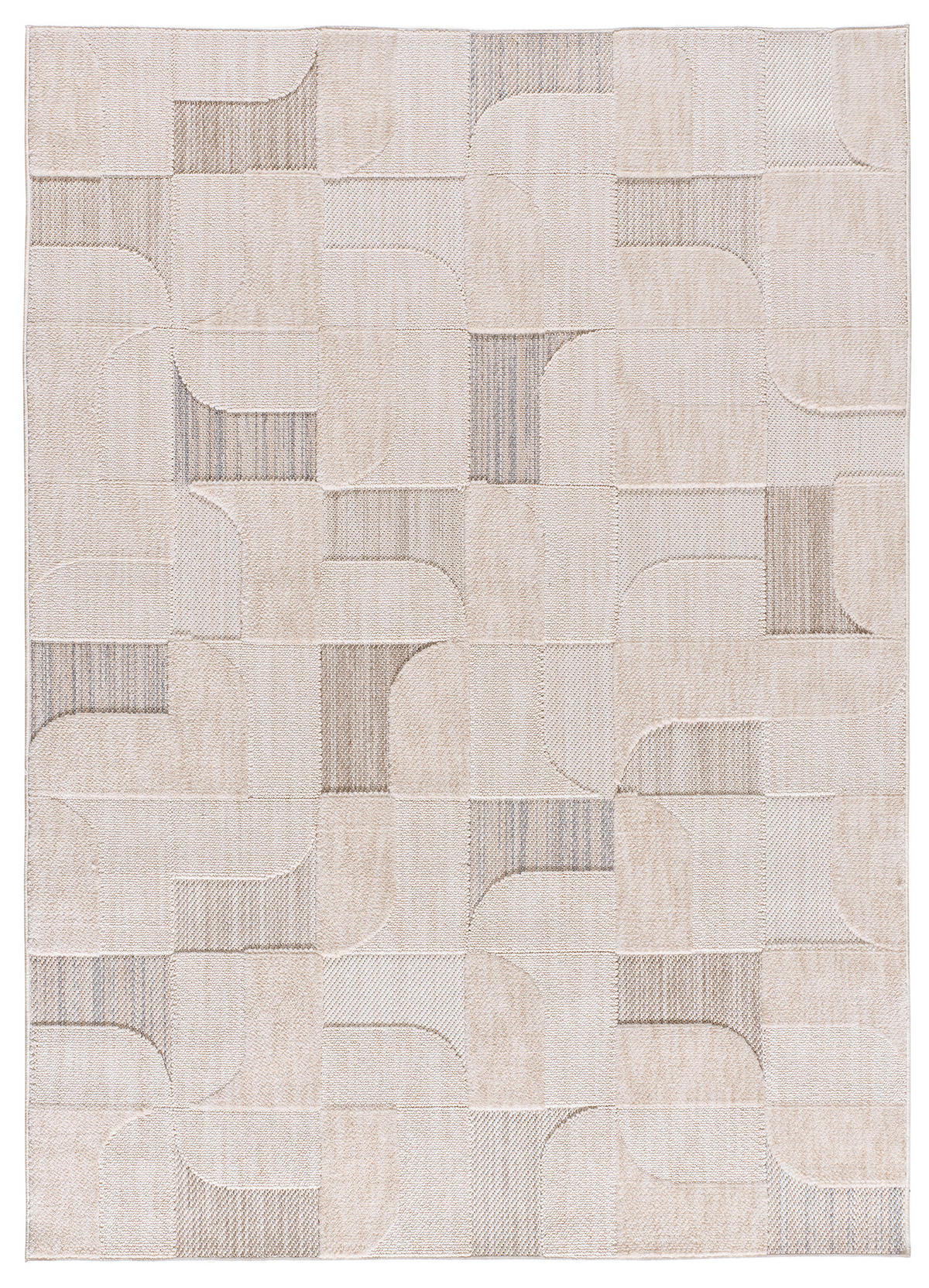 VINTAGE-TEPPICH Beige Element 134/200 cm - Beige, Naturmaterialien/Textil (134/200cm) - Atticgo