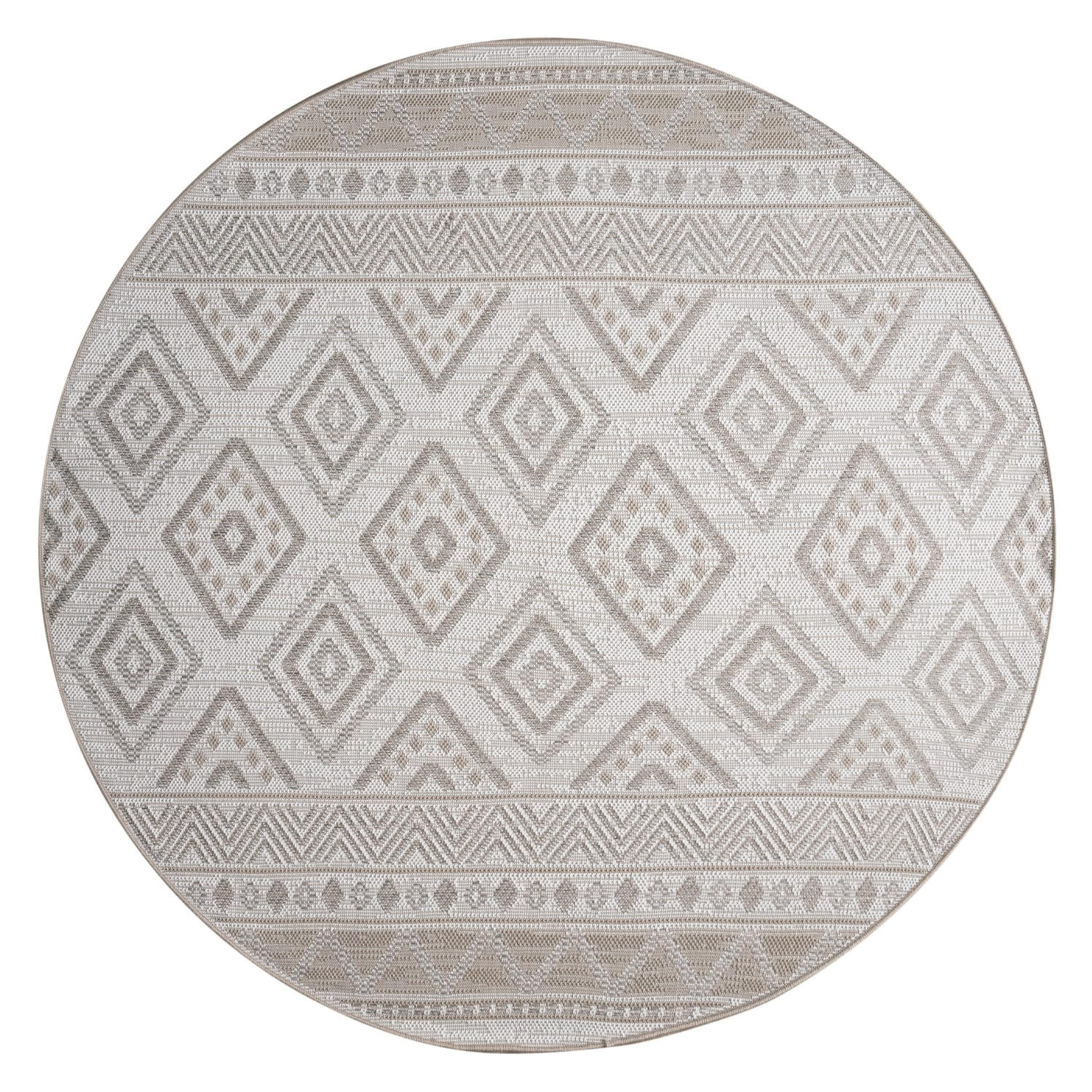 OUTDOORTEPPICH 120/120 cm Vermont 184 - Beige, Kunststoff (120/120cm) - Paco Home