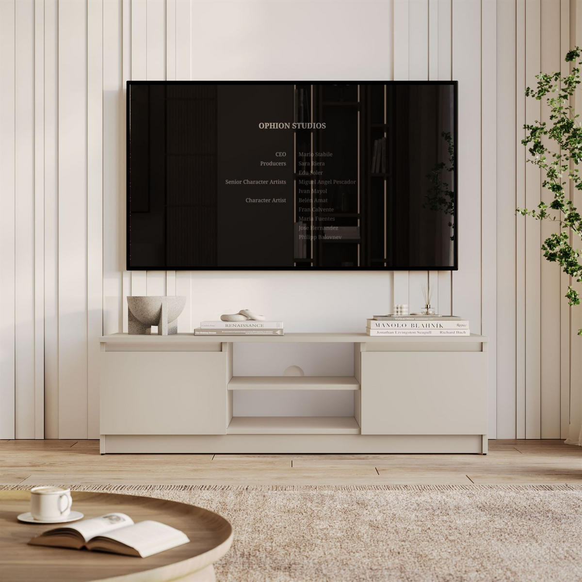 LOWBOARD HANA 120 cm Kaschmir - Kaschmir, Holzwerkstoff (120/36/40cm) - Lookway