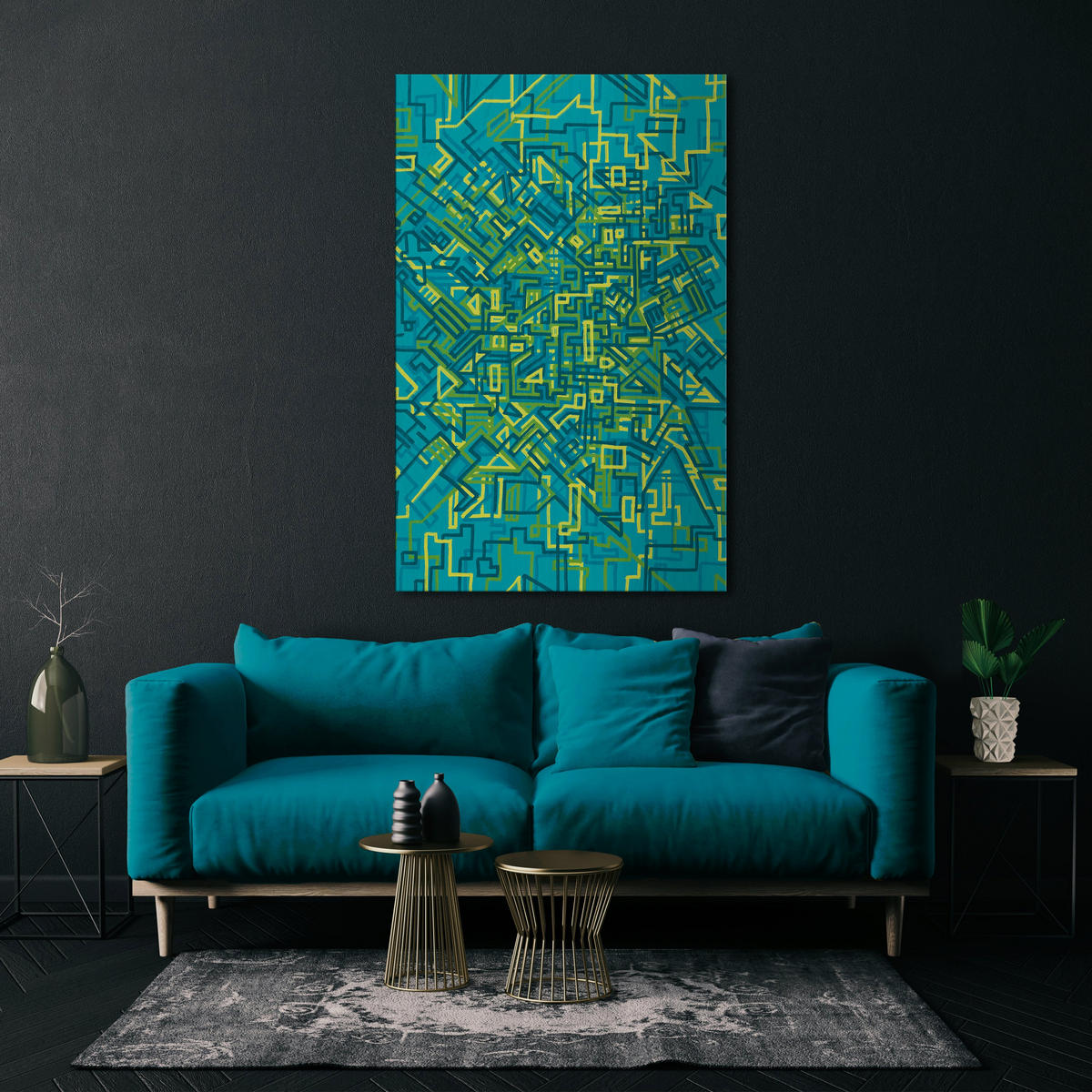 LEINWANDBILD Nostalgic Memories 40/60 cm - Blau, Textil (40/60cm) - SpaceRebels