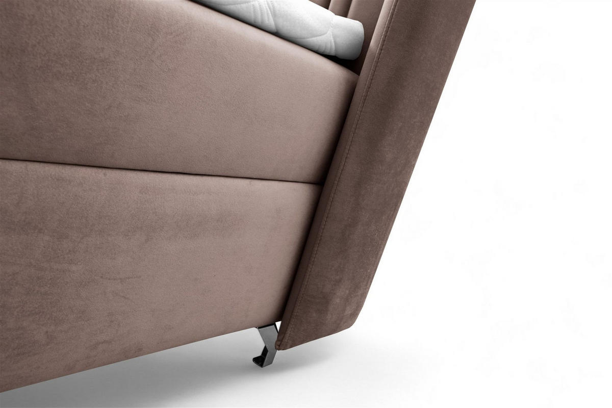 BOXBETT Damien - Dunkelbraun, Holzwerkstoff/Textil (180/200cm) - Fun Möbel