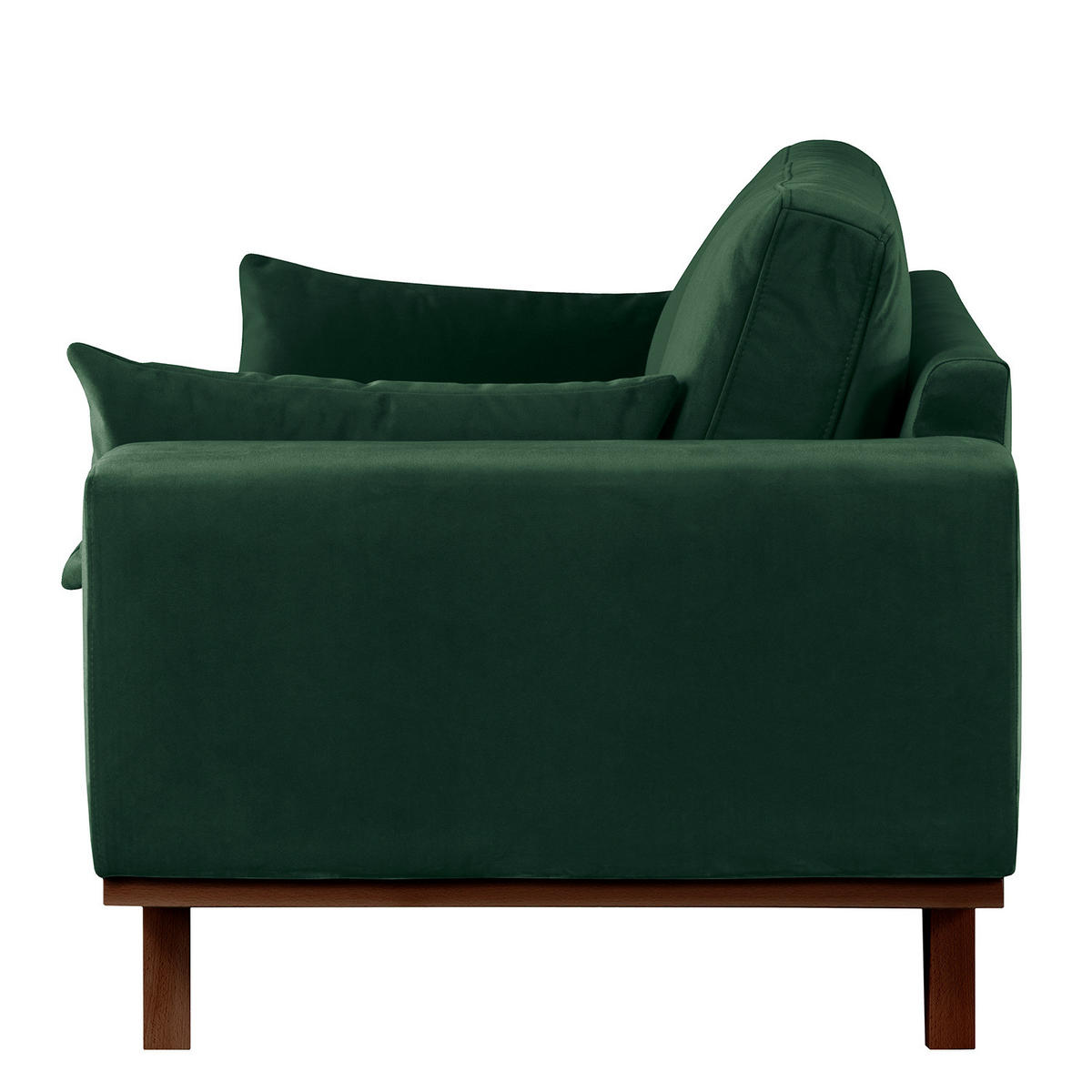 2-SITZER SOFA - Buchefarben/Grün, Buchenholz/Textil (197/81/88cm) - home24