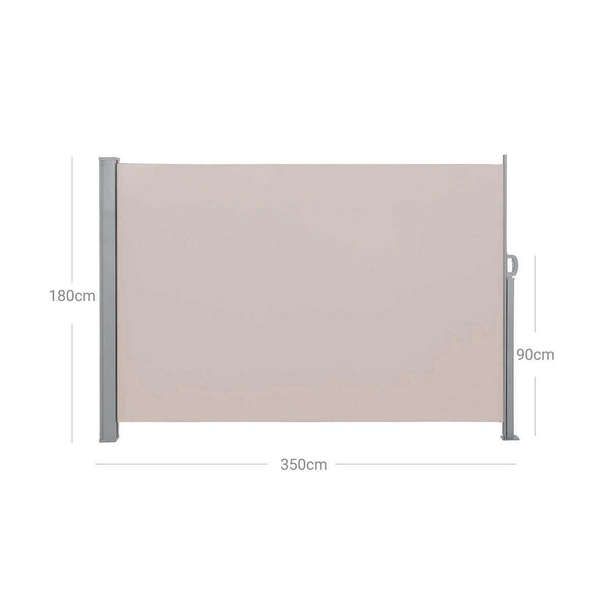 SEITENMARKISE - Taupe, Textil (180/10cm) - Hansiro