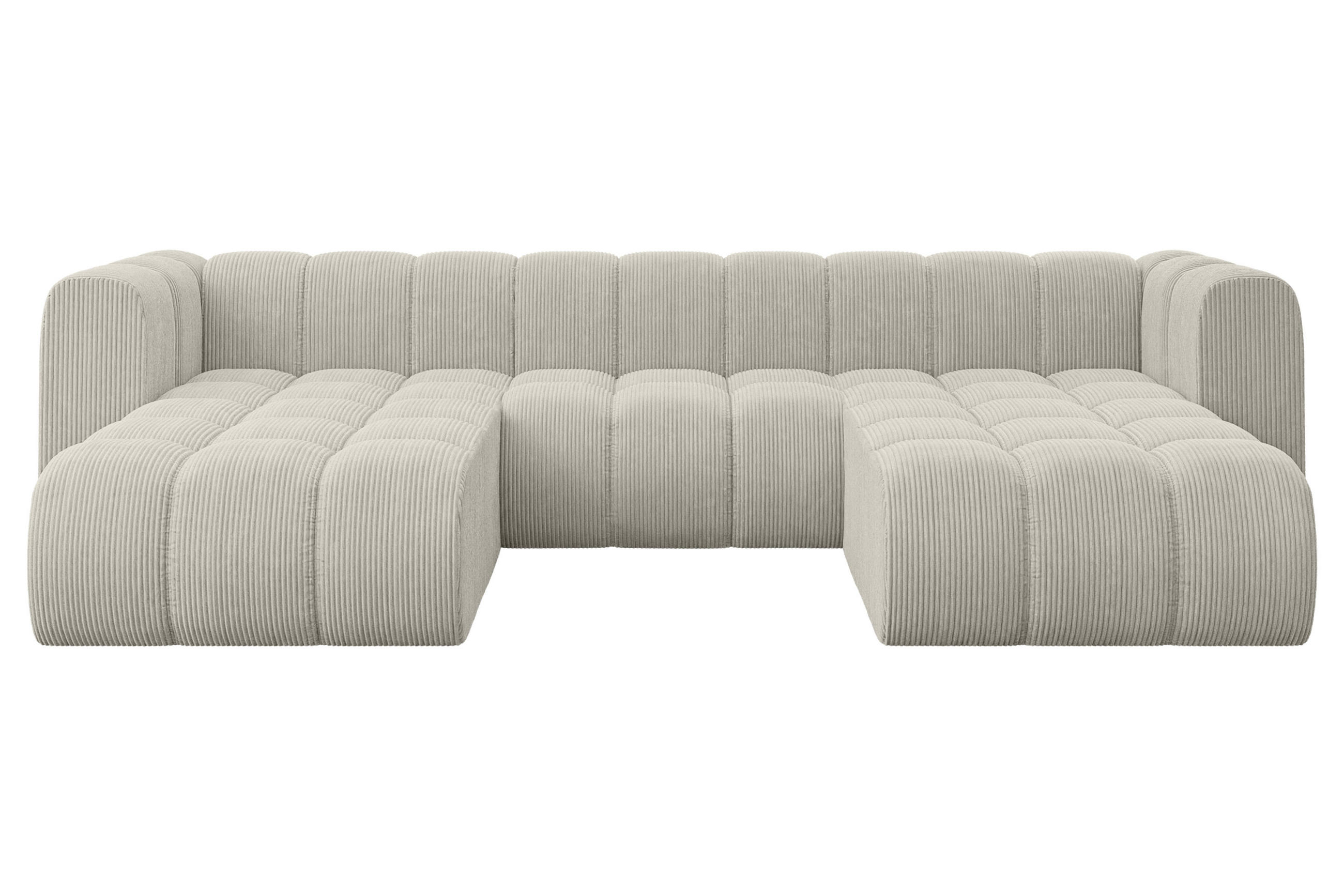 WOHNLANDSCHAFT modulares Sofa Joren-U1 - 319x177x70 cm Hellgrau - Hellgrau, Holzwerkstoff/Textil (319/70/177cm) - ALTDECOR