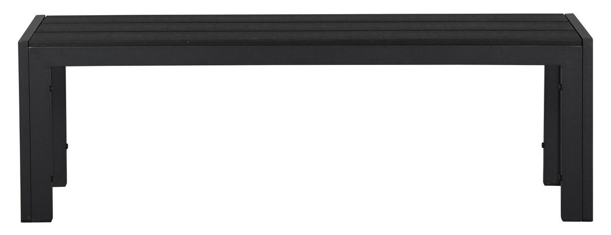 GARTENBANK Schwarz - Schwarz, Holzwerkstoff (132/42/30cm) - ebuy24