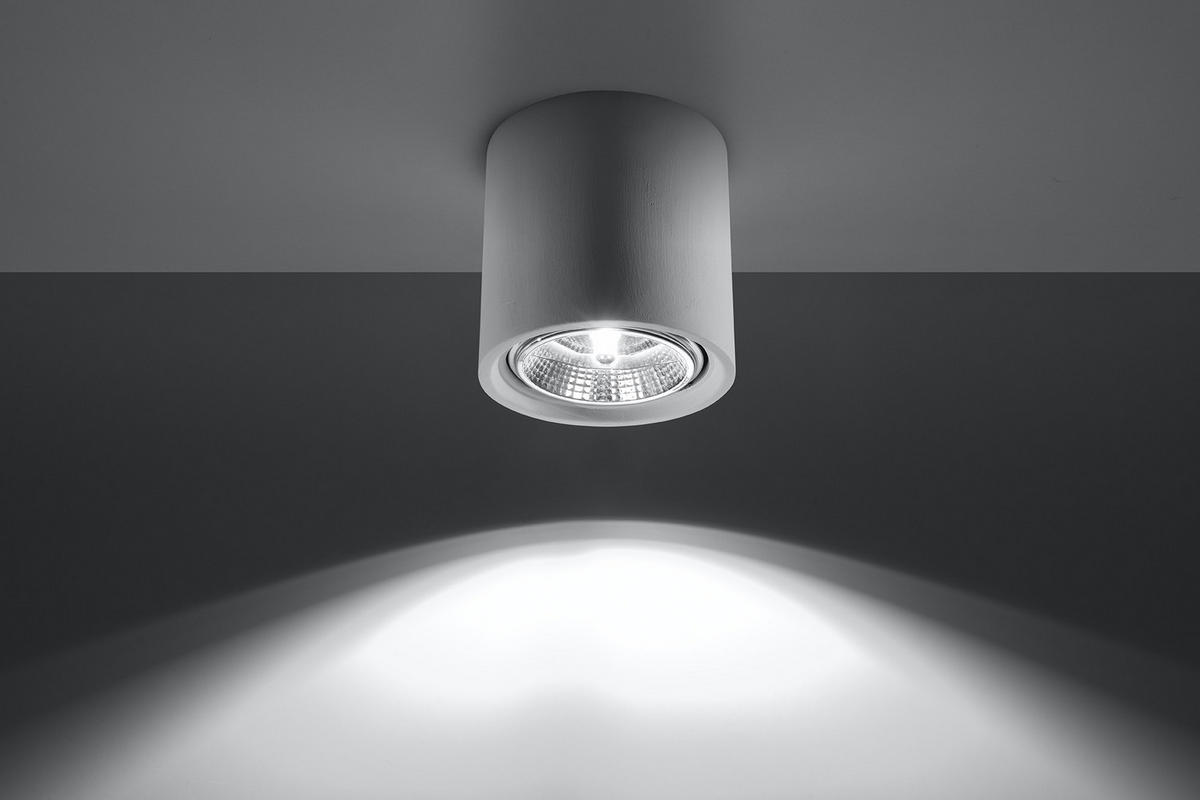DECKENLEUCHTE Keramik Weiß - Weiß, Keramik (11/14.5/14cm) - Sollux Lighting