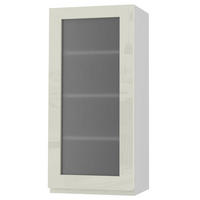 HÄNGESCHRANK Florence W4S/45 Weiß / RAL 1013 perlweiß HG 45 / 32,5 / 96cm - Türanschlag rechts - Weiß Hochglanz/Weiß, Holz/Holzwerkstoff (45/96/32.5cm) - Feldmann-Wohnen