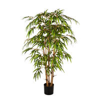 KUNSTBAUM Künstlicher Bambus - Lasse 210 cm - Grün, Kunststoff (210cm) - aplanta
