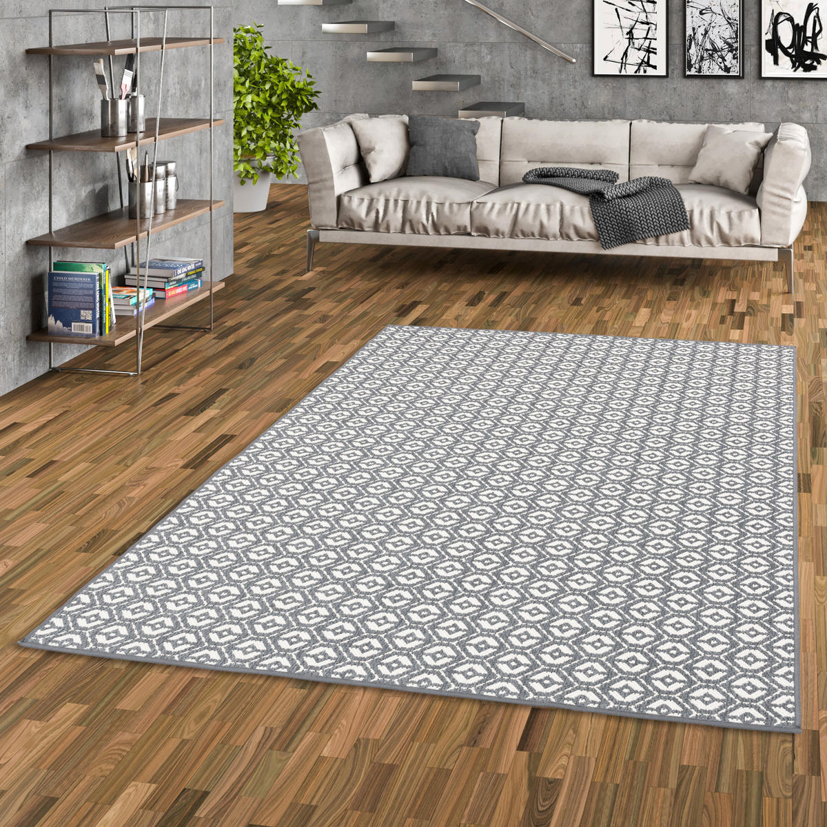 IN- UND OUTDOOR TEPPICH BEIDSEITIG CAPE COD - Grau, Textil (80/400cm) - Pergamon