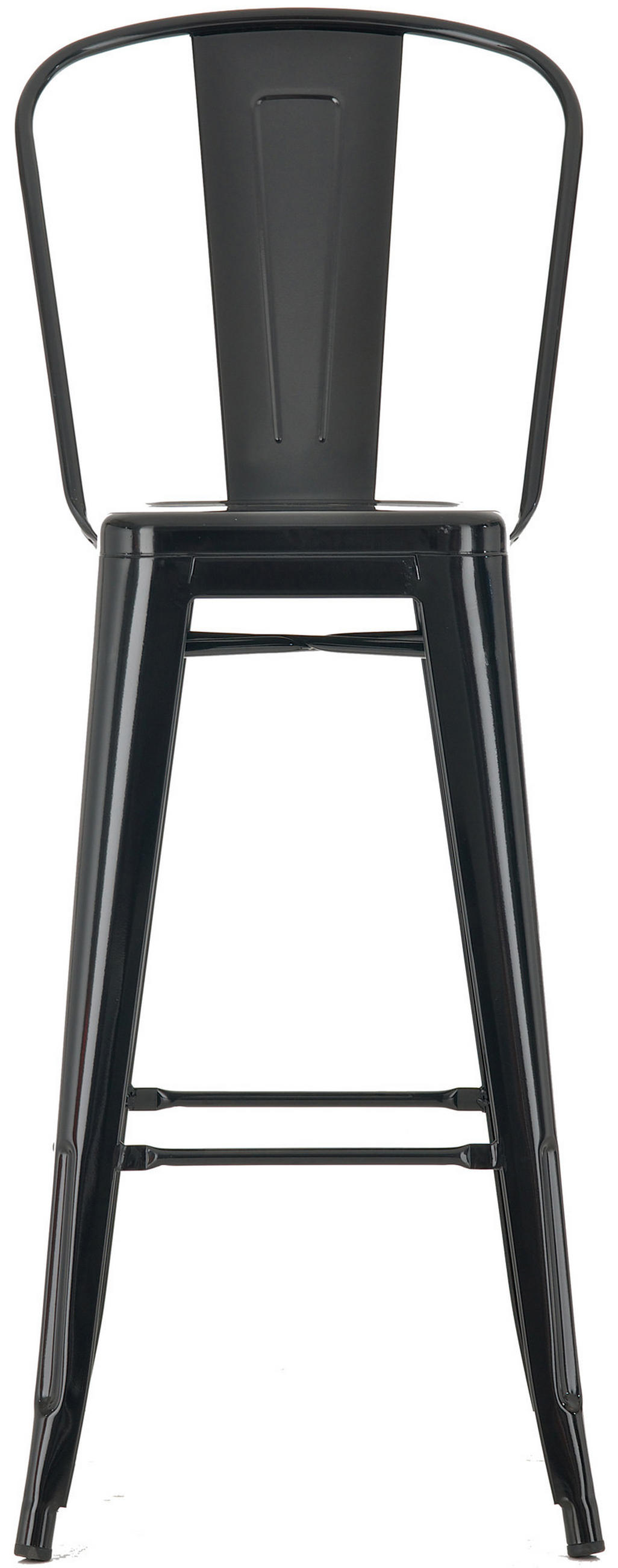 BARHOCKER 4er Set Metall schwarz - Schwarz, Metall (44/115/52cm) - CLP