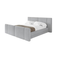 POLSTERBETT mit Bettkasten, Fußteil und Lattenrost, Boxbett ohne Matratze - TEVO-Z 160x200 Grau - Anthrazit, Holzwerkstoff/Textil (160/200cm) - ALTDECOR