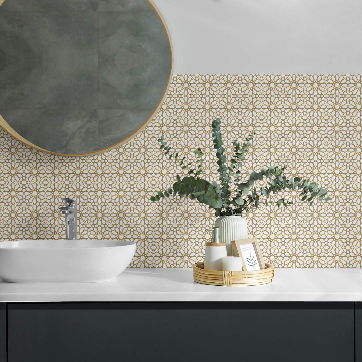 WANDPANEEL 10x 40x20 cm selbstklebend Zahira - Ecru, Kunststoff (20/1.6/40cm) - Wallfluent