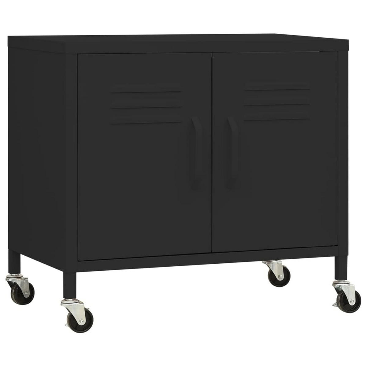 MEHRZWECKSCHRANK Myers 56/35/60 cm - Schwarz, Metall (56/60/35cm) - Nettlife