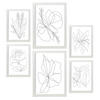 POSTER Set Mit 6 Blumenrahmen 1 Abstrakt Größe A3 & A4 Weißer Rahmen - Weiß, Papier (29.7/1cm) - Nacnic