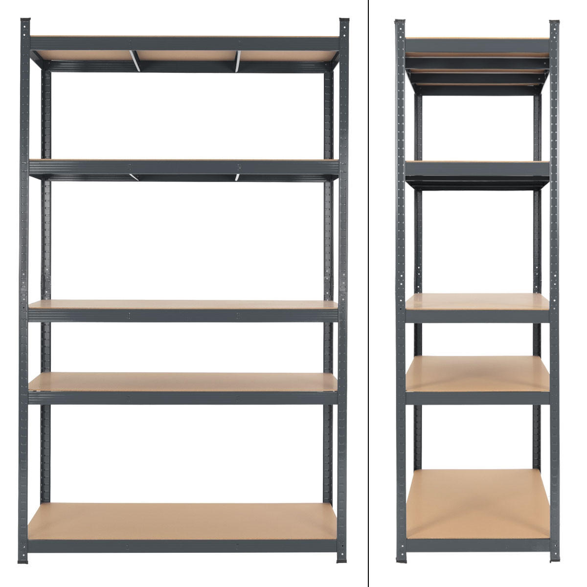 LAGERREGAL 2er Set - Anthrazit, Metall (60/200/100cm) - ECD-Germany