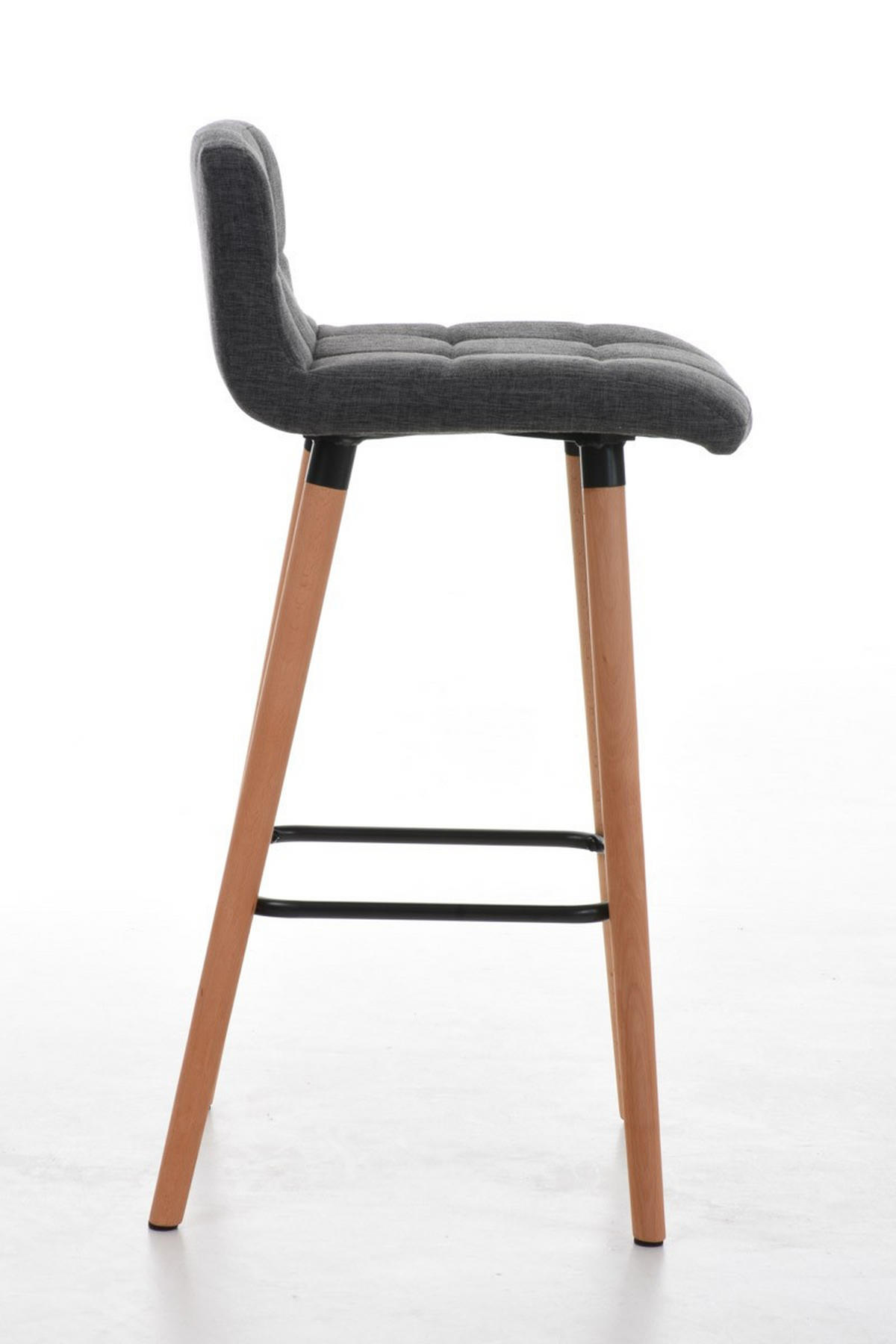 BARHOCKER Lincoln Massivholz 94x42x49 cm hellgrau - Hellgrau, Textil (42/94/49cm) - furnicato