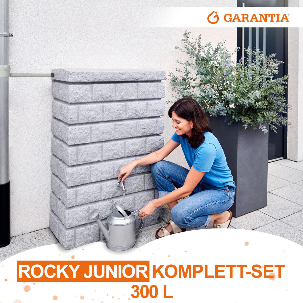 JUNIOR Wandtank Komplett-Set 300 L lighte - Hellgrau, Kunststoff (40/118/80cm) - GARANTIA