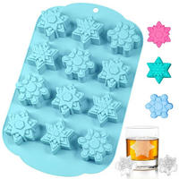 EISWÜRFELFORM Schneeflocken Silikon 1 Stück - Weiß, Kunststoff (16.3/3/25.7cm)