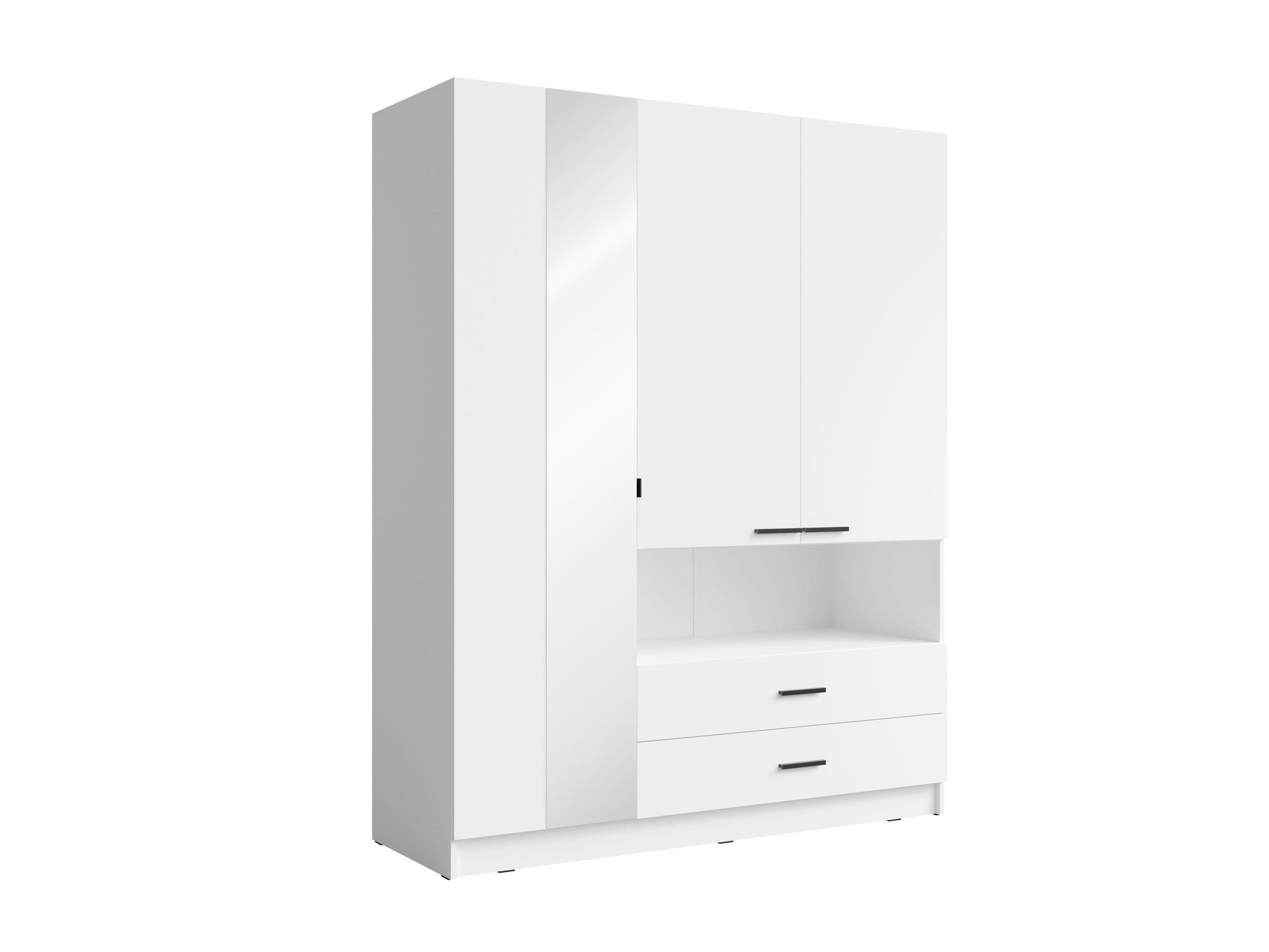 KLEIDERSCHRANK Weiß 158/201/55 - Weiß, Holzwerkstoff (158/201/55cm) - RAUMHIRSCH FURNITURE