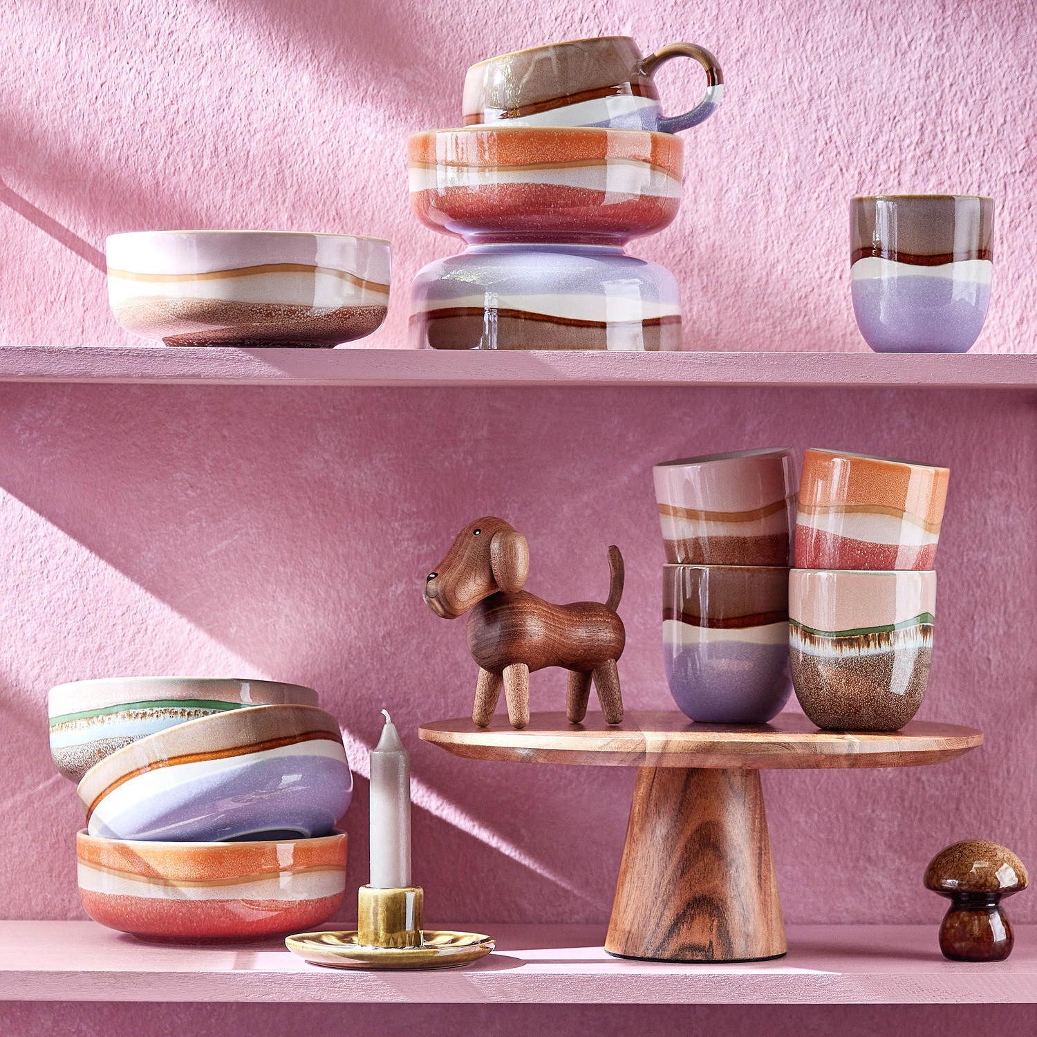 TASSE (4er Set) Medley - Rosa, Keramik (0.24L) - BUTLERS