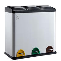 MÜLLEIMER TC3X20 - Silberfarben, Metall (60/60/33cm) - SVITA