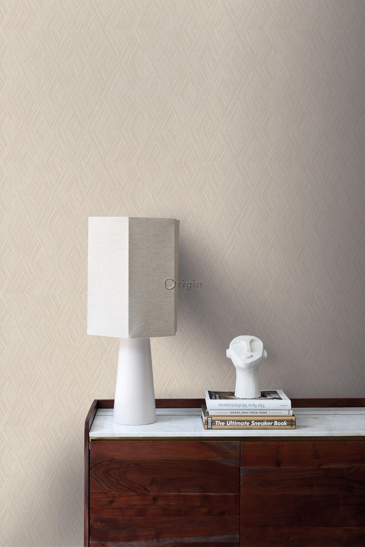TAPETE 3D-Muster 53 cm x 10.05 m - Beige, Papier (53/1000cm) - Origin Wallcoverings