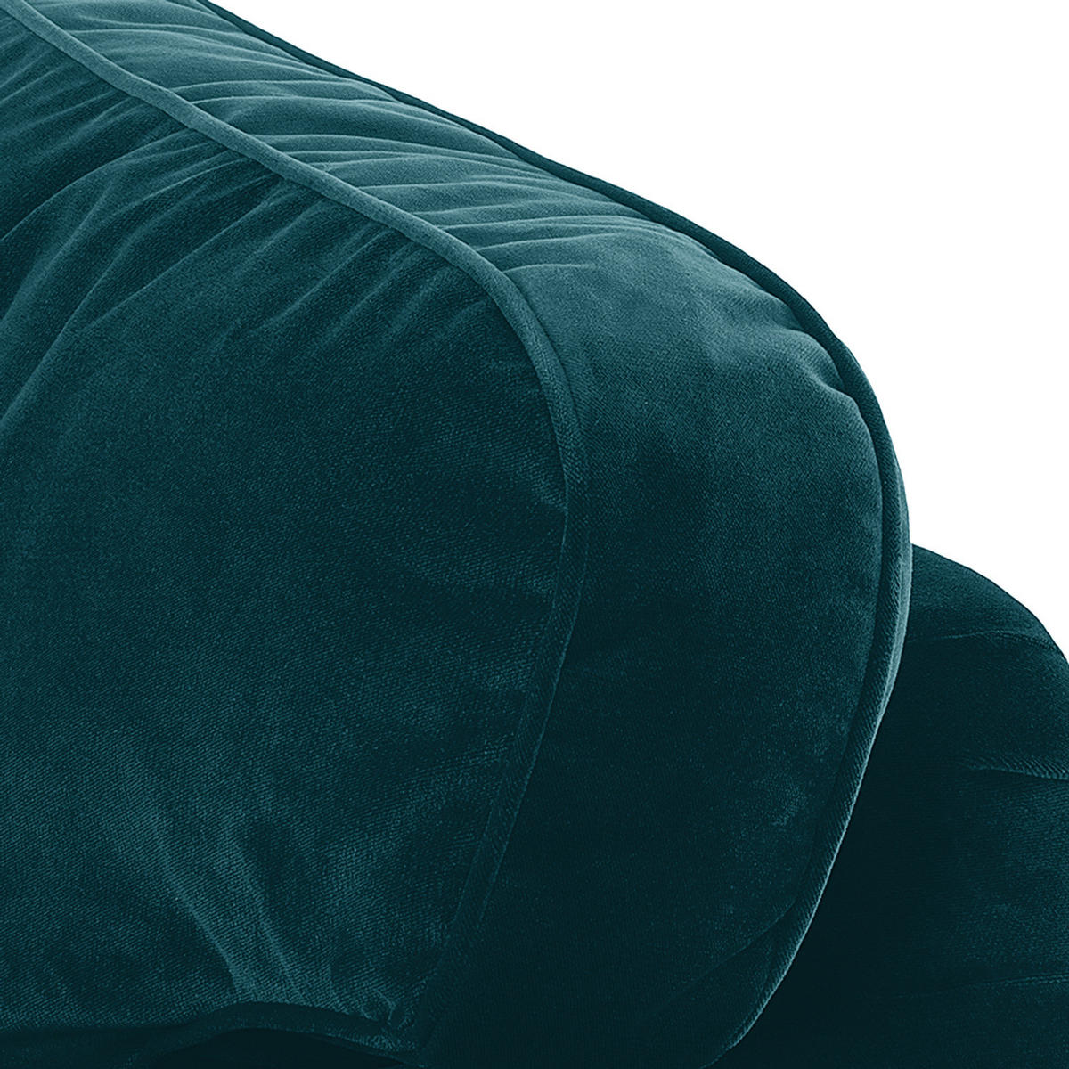 3-SITZER SOFA - Samt - Türkis, Textil (202/93/100cm) - home24