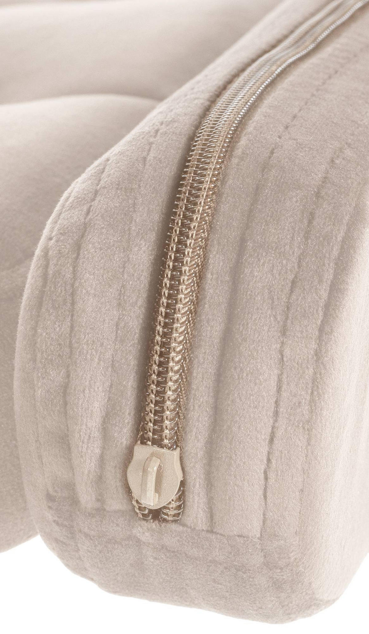 BARHOCKER Samt creme - Chromfarben/Creme, Textil (62/103/55cm) - CLP