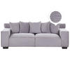 3-SITZER-SOFA Cord Hellgrau Viskan - Hellgrau, Textil (200/67/82cm) - Beliani