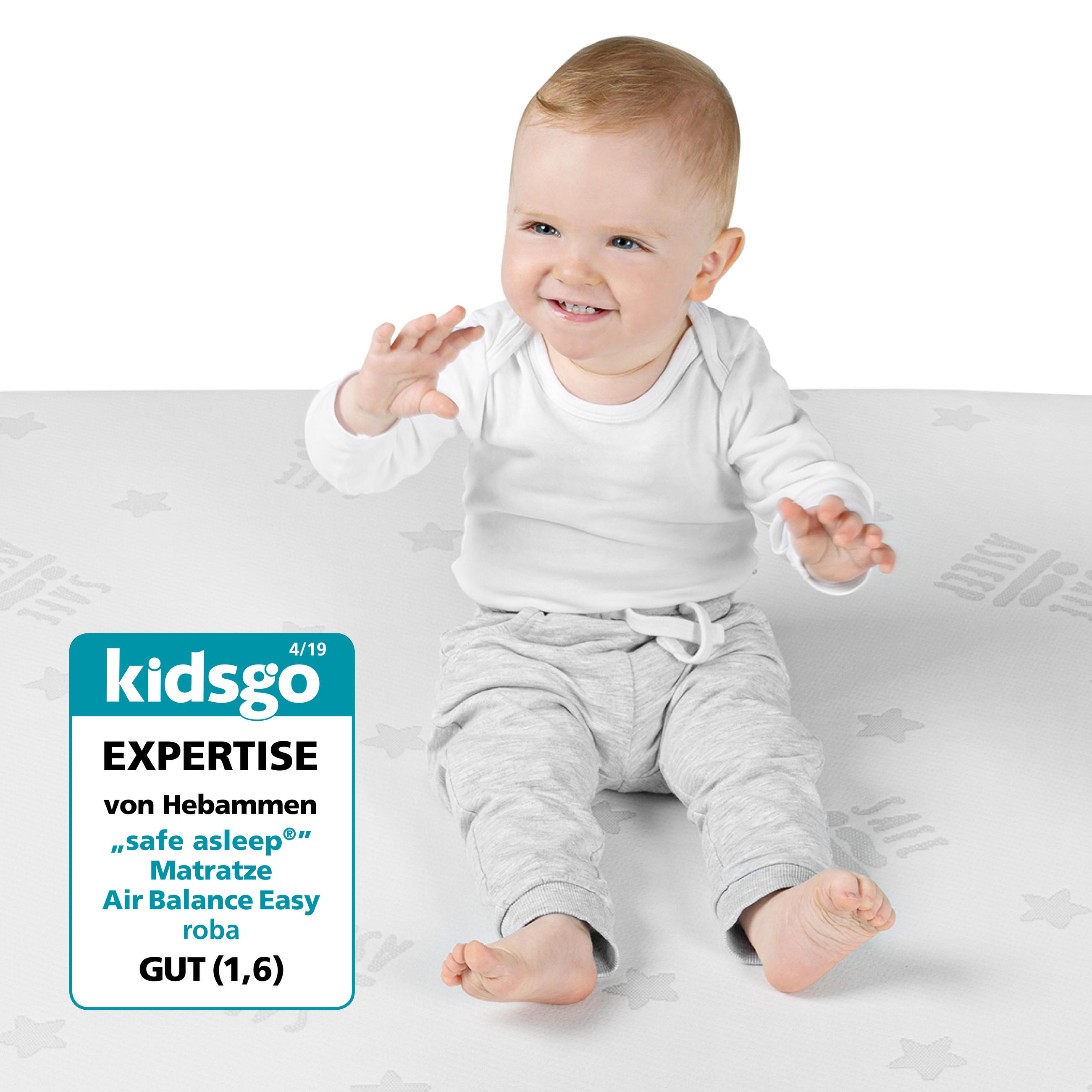 Thumbnail - Roba Babybettmatratze, Weiß, Textil, Füllung: Schaumstoff, 60x120 cm, Babymöbel, Babymatratzen