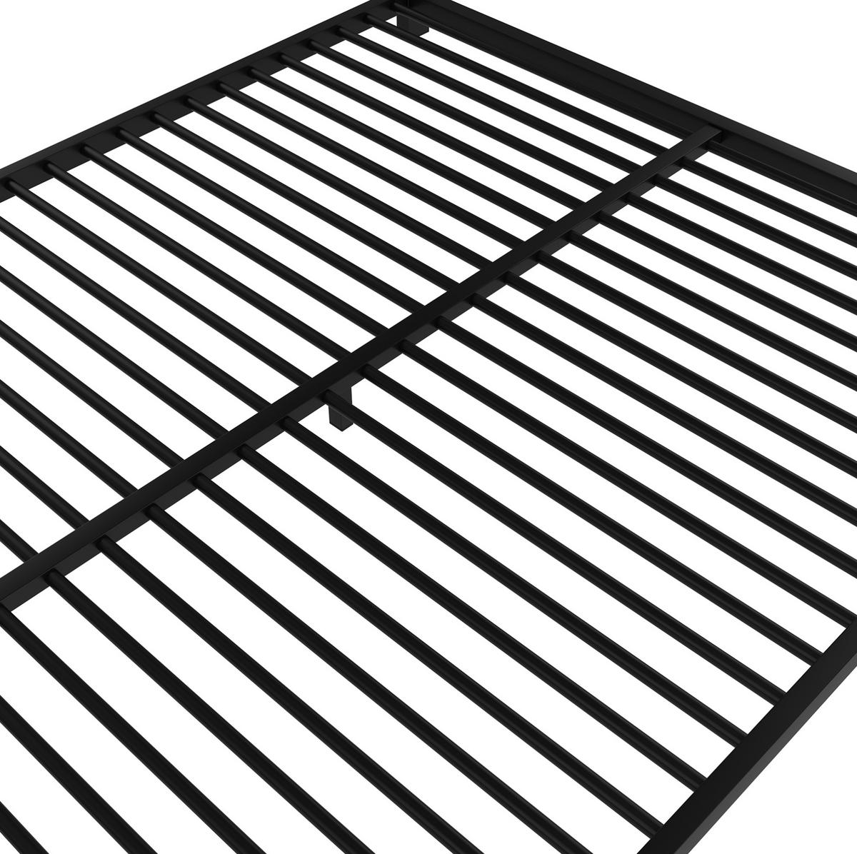 ETAGENBETT 90/200 cm und 140/200 cm mit Treppe, Geländer, Metall, Schwarz ohne Matratze - Schwarz, Metall (140/200cm) - MIVRAY