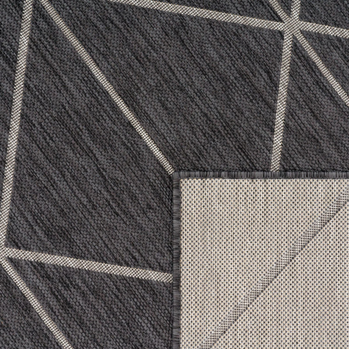 OUTDOORTEPPICH 60/100 cm Modena 221 - Anthrazit, Kunststoff (60/100cm) - Paco Home